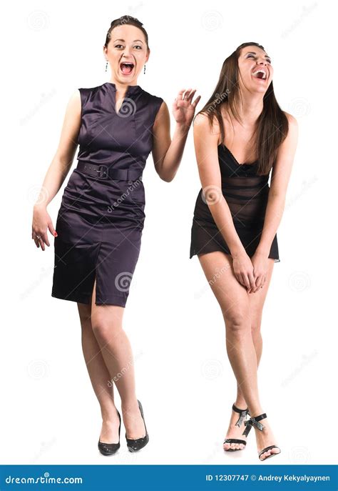 Twee Mooie Lachende Vrouwen Stock Afbeelding Image Of Kaukasisch
