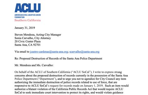 City launches online checkbook see city payments issued to vendors, outstanding debt and official statements. Letter to City of Santa Ana re: the Right To Know Act, SB ...