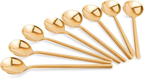 Demitasse Espresso Spoons Set Of 8 Gold Mini Coffee Spoons 5 1 Inch 18