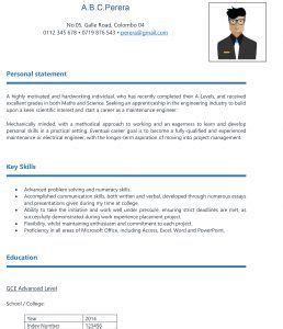 Cv of saman dissanayake page 1 of 2; Free Download CV Format For School Leavers in Sri Lanka ...