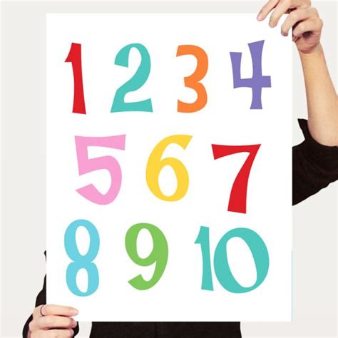 Colourful Numbers Print Nursery Art Prints Nursery Art Blog Colors