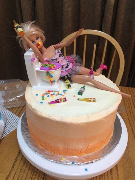 Adult Barbie Cake In 2023 Barbie Cake Drunk Barbie Cake Adult Birthday Cakes