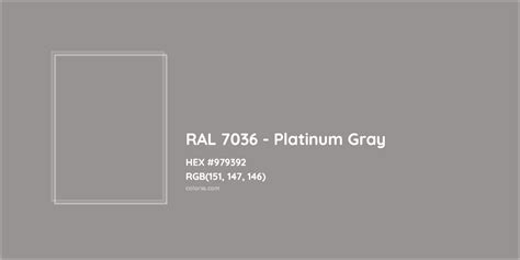 About RAL 7036 Platinum Gray Color Color Codes Similar Colors And