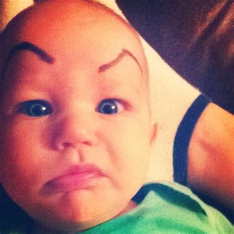 Drawing Angry Eyebrows On Kids Is Probably The Funniest Idea Ever