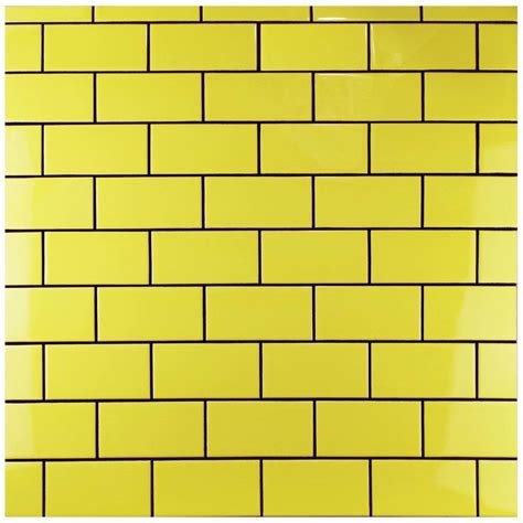 Prospect 3 X 6 Ceramic Subway Tile In Glossy Canary Yellow Ceramic