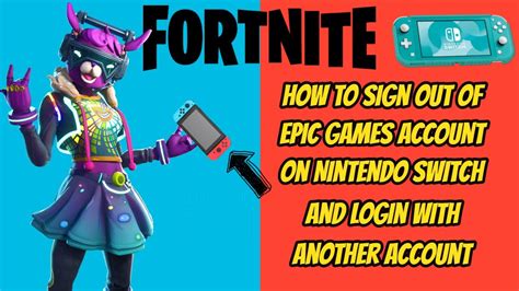 How to logout of fortnite switch. FORTNITE How To Sign Out Of Epic Account On Nintendo ...
