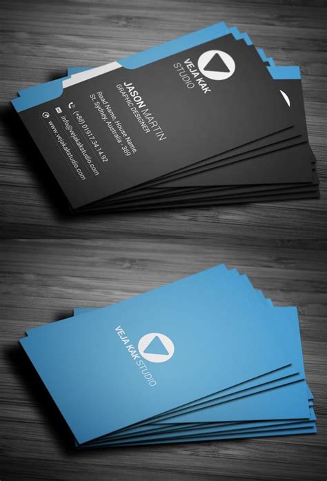 25 New Professional Business Card Psd Templates Design Graphic