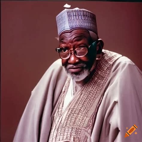 Portrait Of Abdulsalami Abubakar Former Head Of State Of Nigeria On