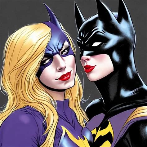 Batgirl And Black Cat Kissing