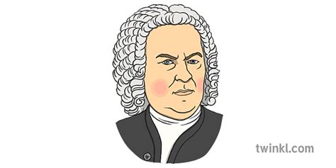 Johann Sebastian Bach Illustration Twinkl