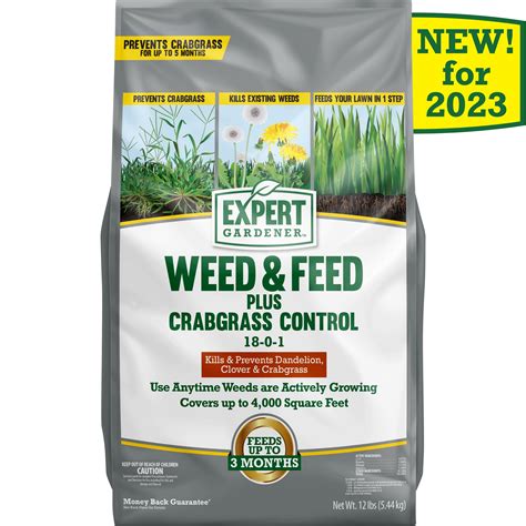 Expert Gardener Weed & Feed Plus Crabgrass Control, Lawn Fertilizer 18