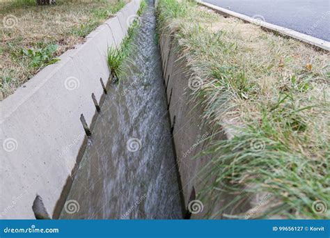 Irrigation Ditch With Water Stock Image Image Of Castile Engineering