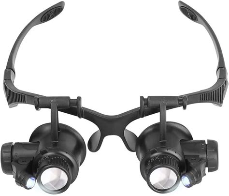 10x 15x 20x 25x led magnifier illuminated double eye glass jeweler loupe repair