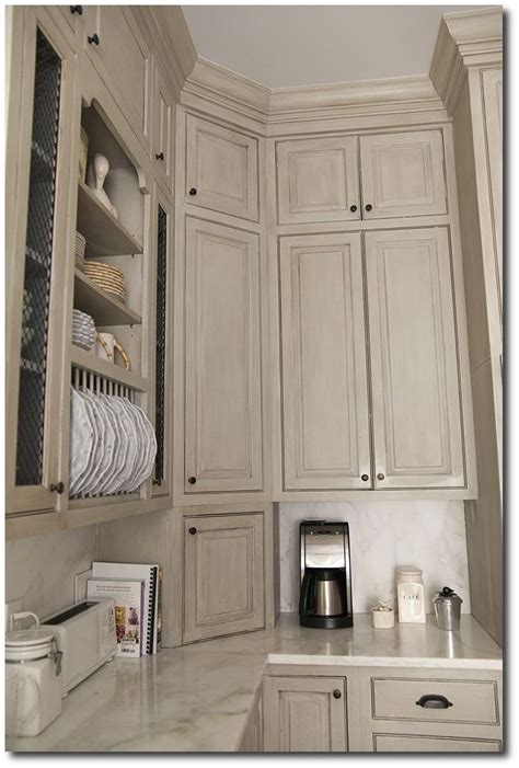 Chalk paint kitchen cabinets distressed. Kitchen & Bar: Chalk Distressed Kitchen Cabinets With ...