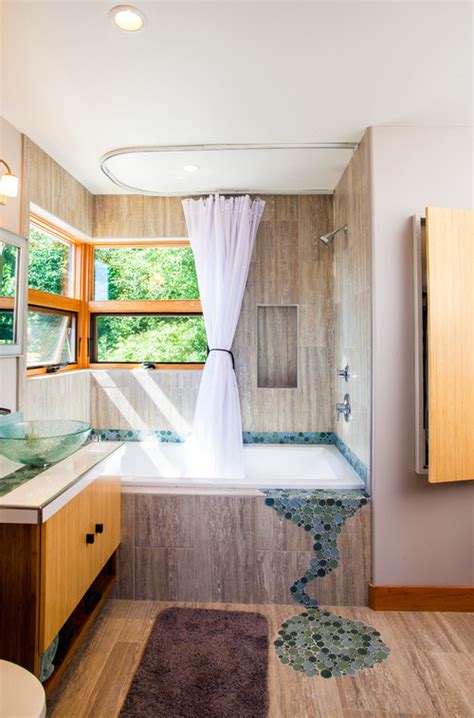 The kit allows the rod to be trimmed to size. Shower Rods: Custom U Shaped Ceiling Shower Curtain Rod