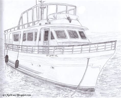 How Draw Boat Shade Pencil Technique Boat Drawing Step By Step