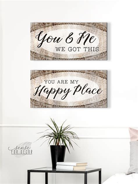 Couples Wall Art You And Me We Got This And You Are My Happy Place Se