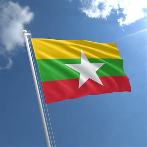 Jual Bendera Myanmar Flag Bendera Kapal Impor Polyester Di Lapak