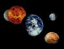 The terrestrial planets in the solar system are also the four innermost and smallest planets. Discovering the Terrestrial Planets