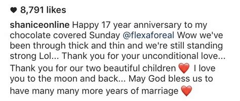 Flex Alexander And Shanice Celebrate 17 Years Of Marriage