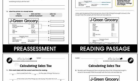 sales tax practice worksheets