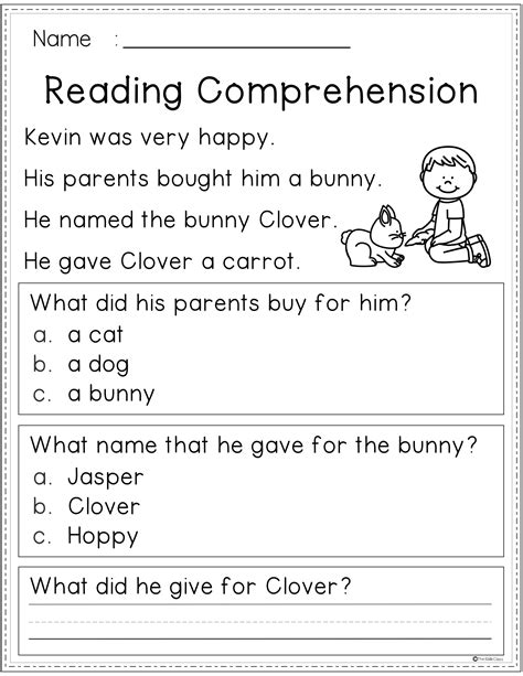Grade 3 Reading Comprehension Worksheet