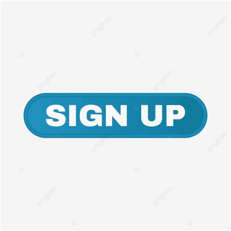 Sign Up Button In Blue Gradation Rounded Rectangle Shape Vector Sign
