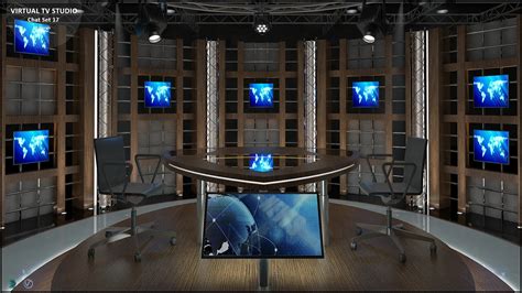 Virtual TV Studio Sets Collection FlippedNormals