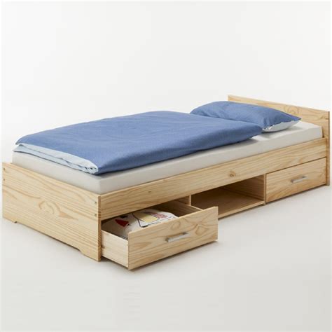 Doppelbett bettgestell 120x200 weiss bettkasten schublade weiss jugendbett senior in mobel amp wohnen mobel betten bett jugendzimmer bett bett. Funktionsbett 90 x 200 cm, natur lackiert | CARO-Möbel