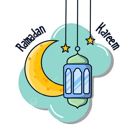 فانوس رمضان وهلال القمر المتجه هلال رمضان زخرفة فانوس رمضان رمضان