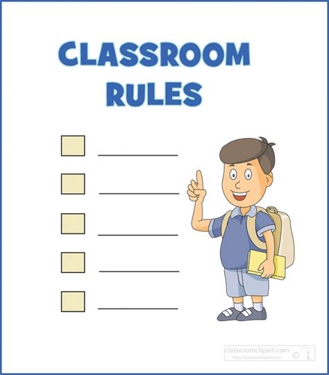 School Clipart Classroom Rules