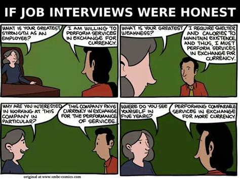 If Job Interviews Were Honest Job Interview Funny Job Interview Job Hunting Humor