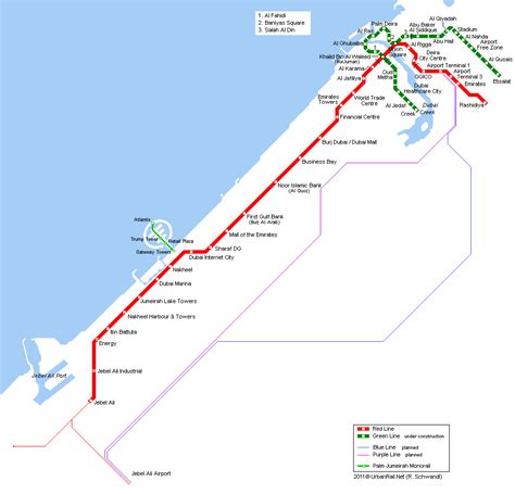 Dubai Subway Map for Download | Metro in Dubai - High-Resolution Map of