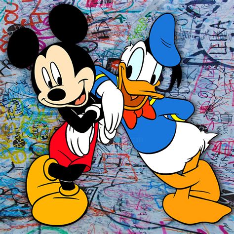 Donald Duck And Mickey Mouse Disney 1 Painting By Tony Rubino Artmajeur