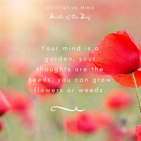 Your Mind Is A Garden Your Thoughts Are The Seeds You Can Grow