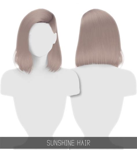 Simpliciaty Sunshine Hair Retextured ~ Sims 4 Hairs