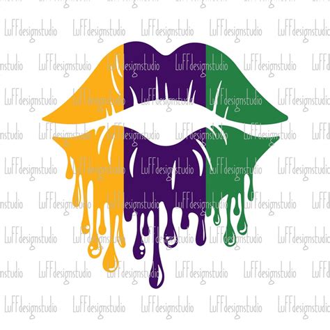 Mardi Gras Svg Dripping Lips Svg Lips Png Kiss Funny Etsy
