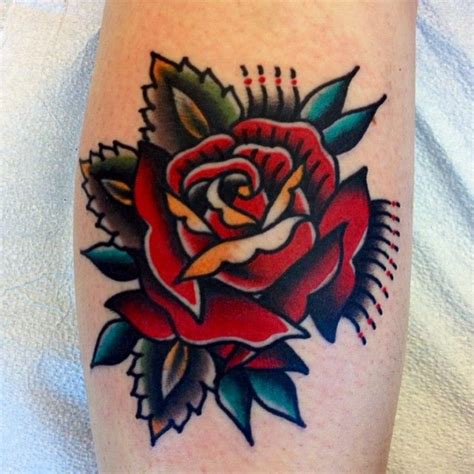 Traditional dagger and rose tattoo flash sheet (high quality print) gilcée 12x16 flailsandnails $ 35.98. beautiful rose…just solid Cam Davis | @the_clam ...