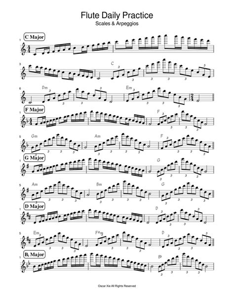 Flute Daily Practice Sheet Music For Flute Solo