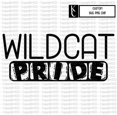 Wildcat Pride Svg Dxf Png Mascot Tee Design Etsy