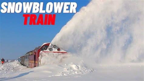 Snow Blower Train In Action After Heavy Snowfall Youtube