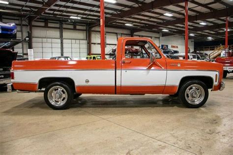 1976 Chevrolet C 10 Scottsdale 20514 Miles Omaha Orangewhite Pickup