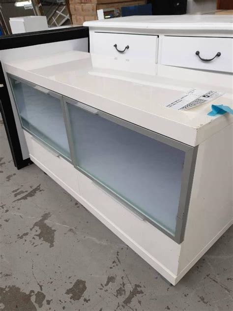 We've got you covered with afterpay. SECOND HAND FURNITURE - WHITE CABINET GLASS DOORS SOLD AS ...
