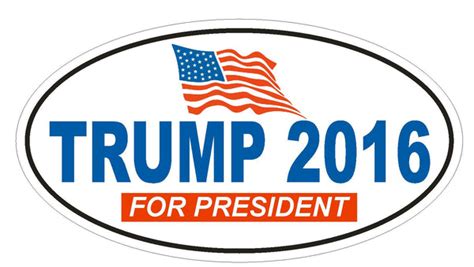 Donald Trump 2016 Trump For President Bumper Sticker Or Helmet Sticker
