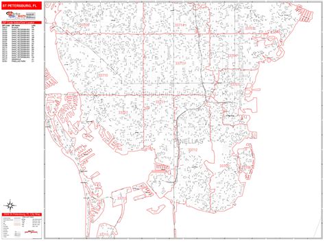 St Petersburg Florida Zip Code Map Map