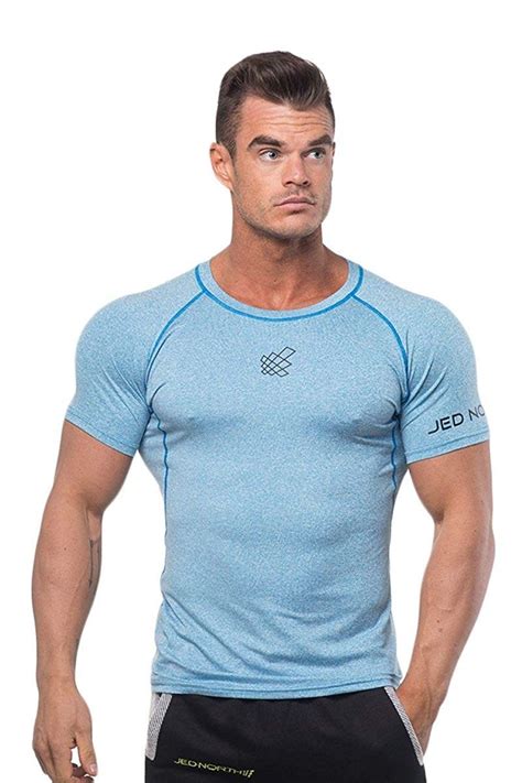 Mens Bodybuilding Workout Short Sleeve Tee Slim Fit T Shirt For Gym