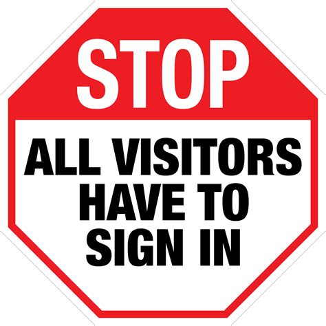 Visitor Signs Creative Safety Supply