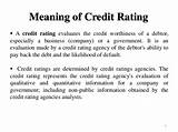 Credit Rating Agencies Meaning