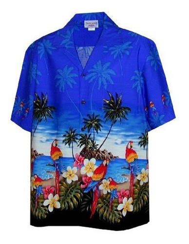 Camisa Hawaiana Pacific Legend Mens Parrots Beach Border Mercado Libre