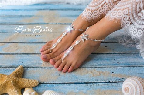 Starfish Barefoot Sandals Wedding Beach Wedding Barefoot Etsy